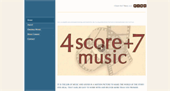 Desktop Screenshot of 4scoreand7music.com