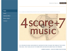 Tablet Screenshot of 4scoreand7music.com